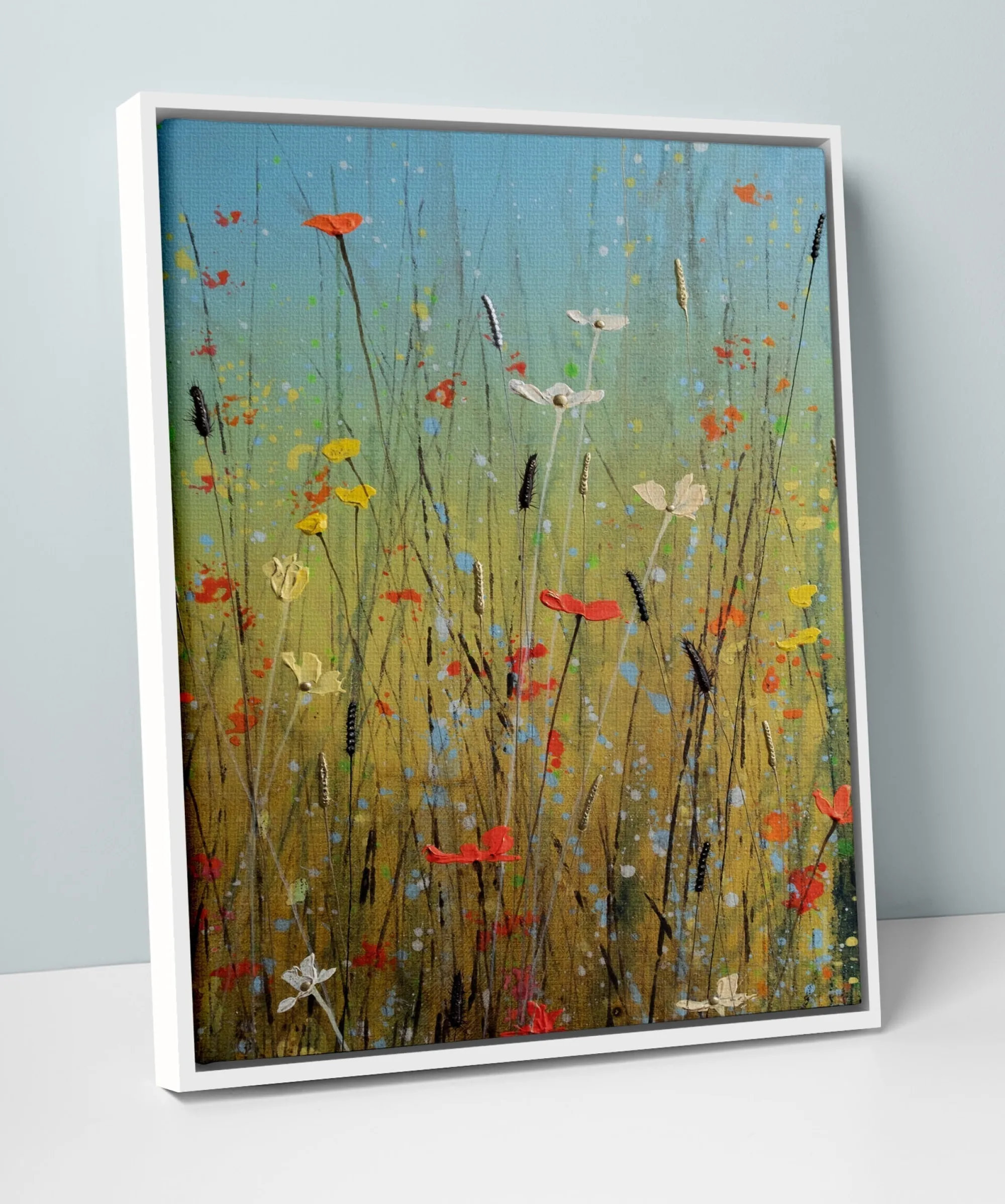 Floral & Flowers|Framed Canvas*Whistlefish Summer Meadow Large Framed Canvas