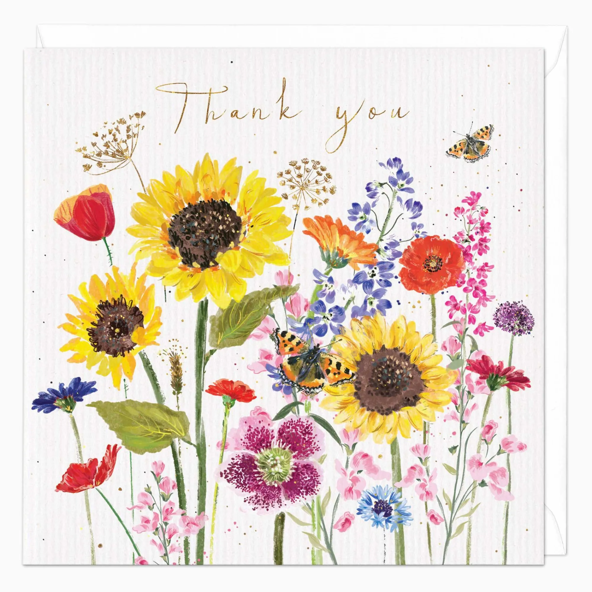 Thank You*Whistlefish Sunflowers Thank You Card