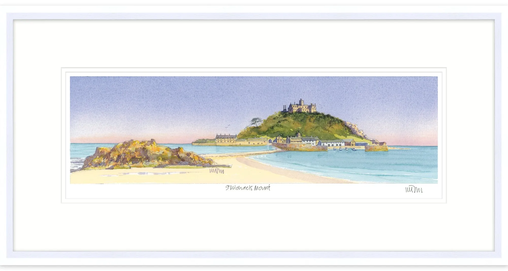 Cornwall|Framed Prints*Whistlefish Sweeping St Michael's Mount Framed Print