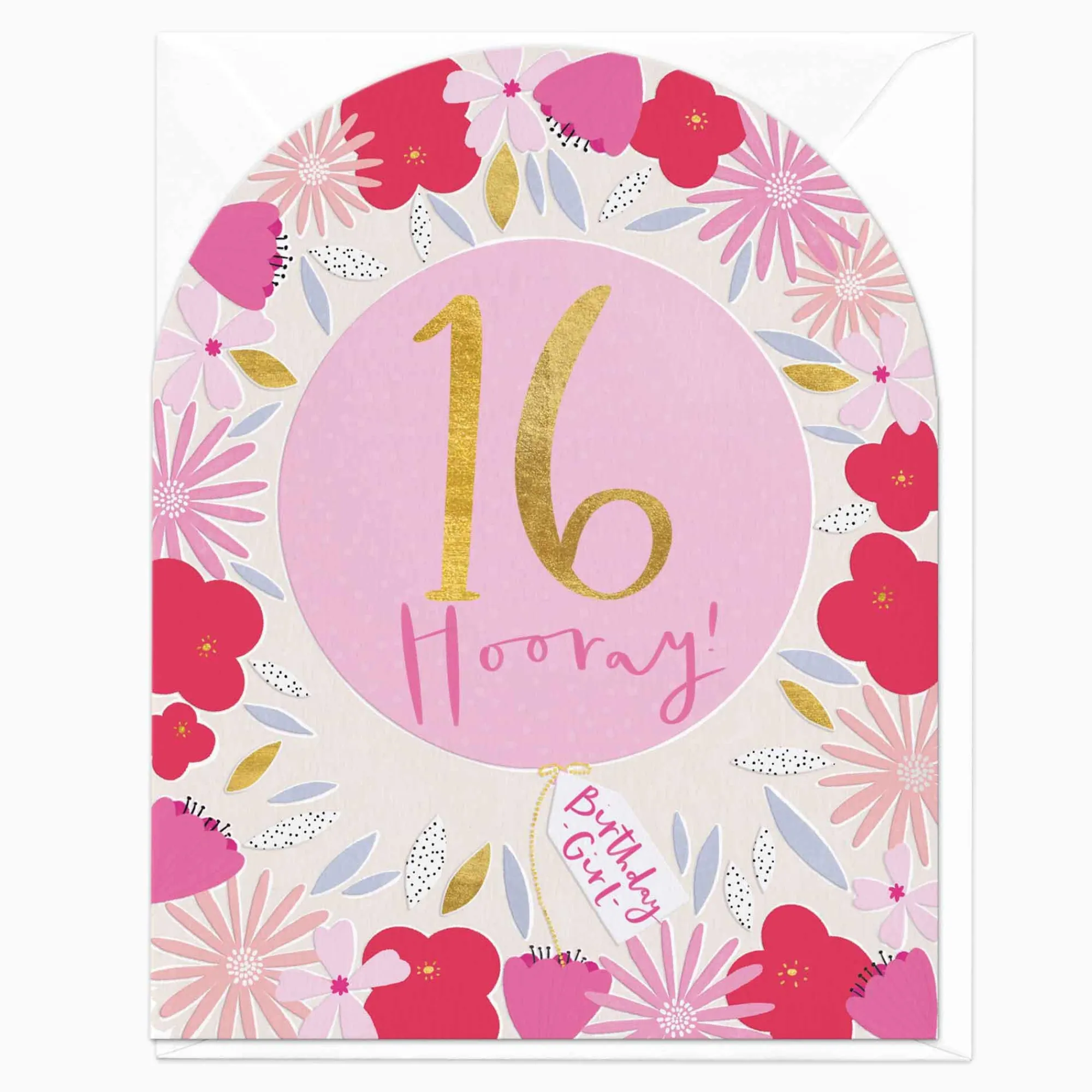 Birthday|By Age*Whistlefish Sweet 16 Today Blooms Arch Card