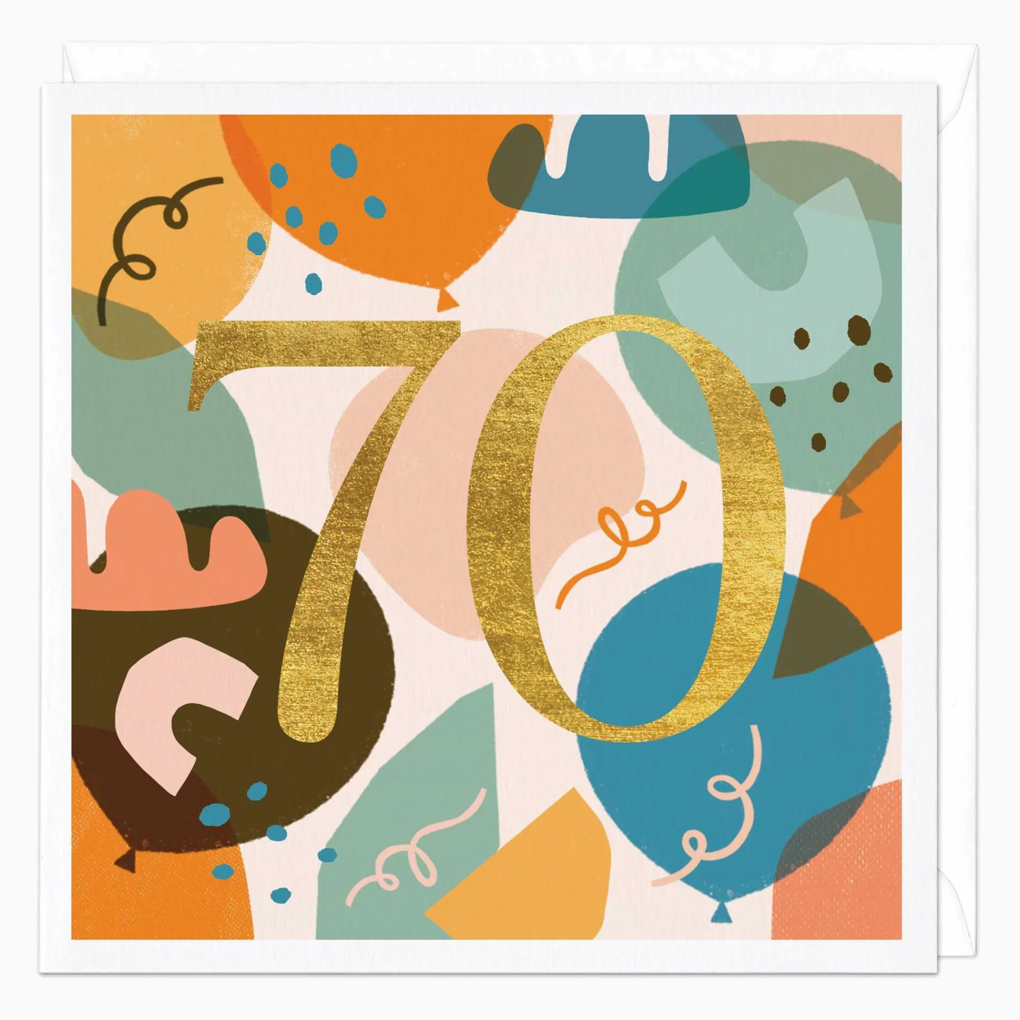 Birthday|By Age*Whistlefish 70th Balloons Birthday Card