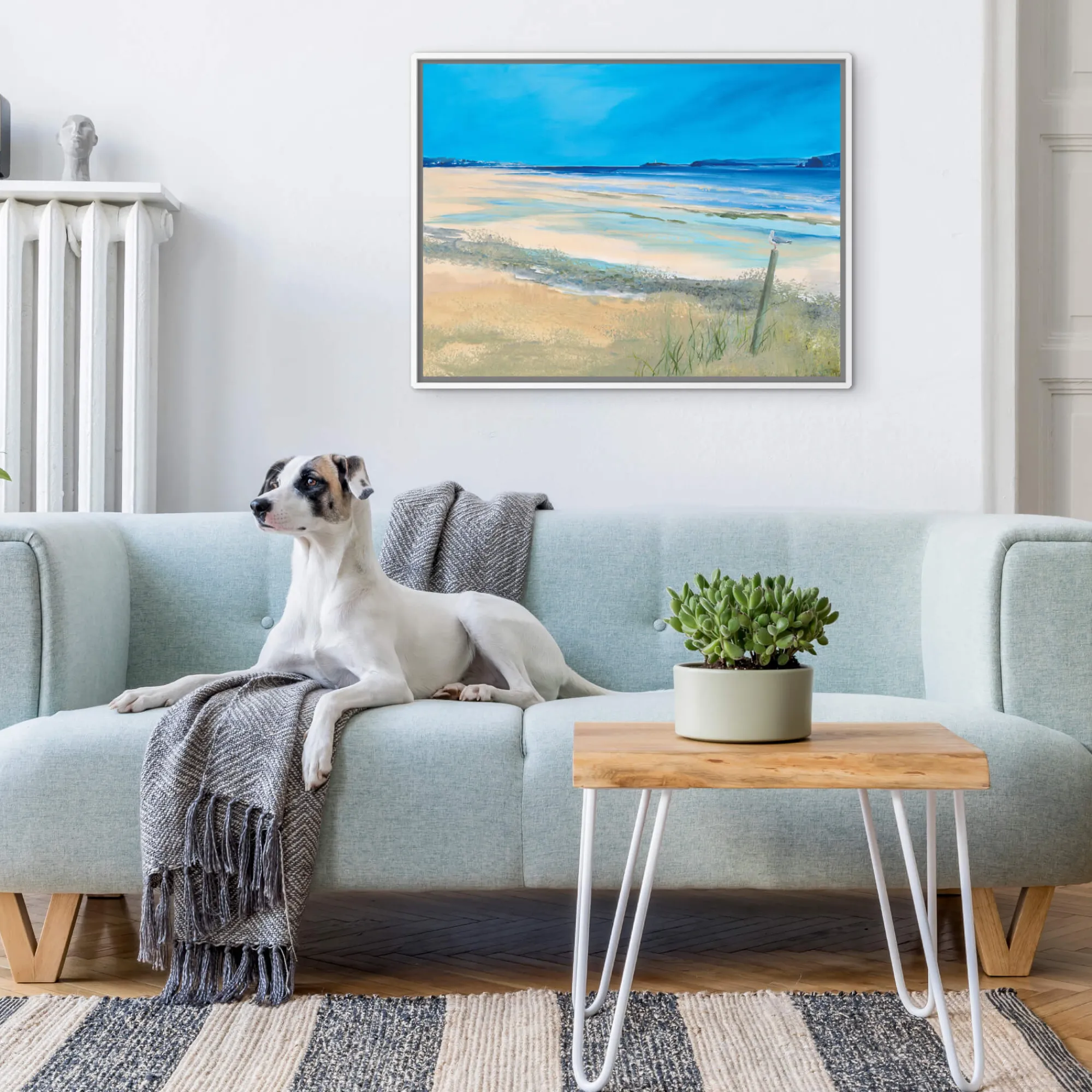 Cornwall|Coastal Scenes*Whistlefish The Lookout Porthkidney Framed Canvas