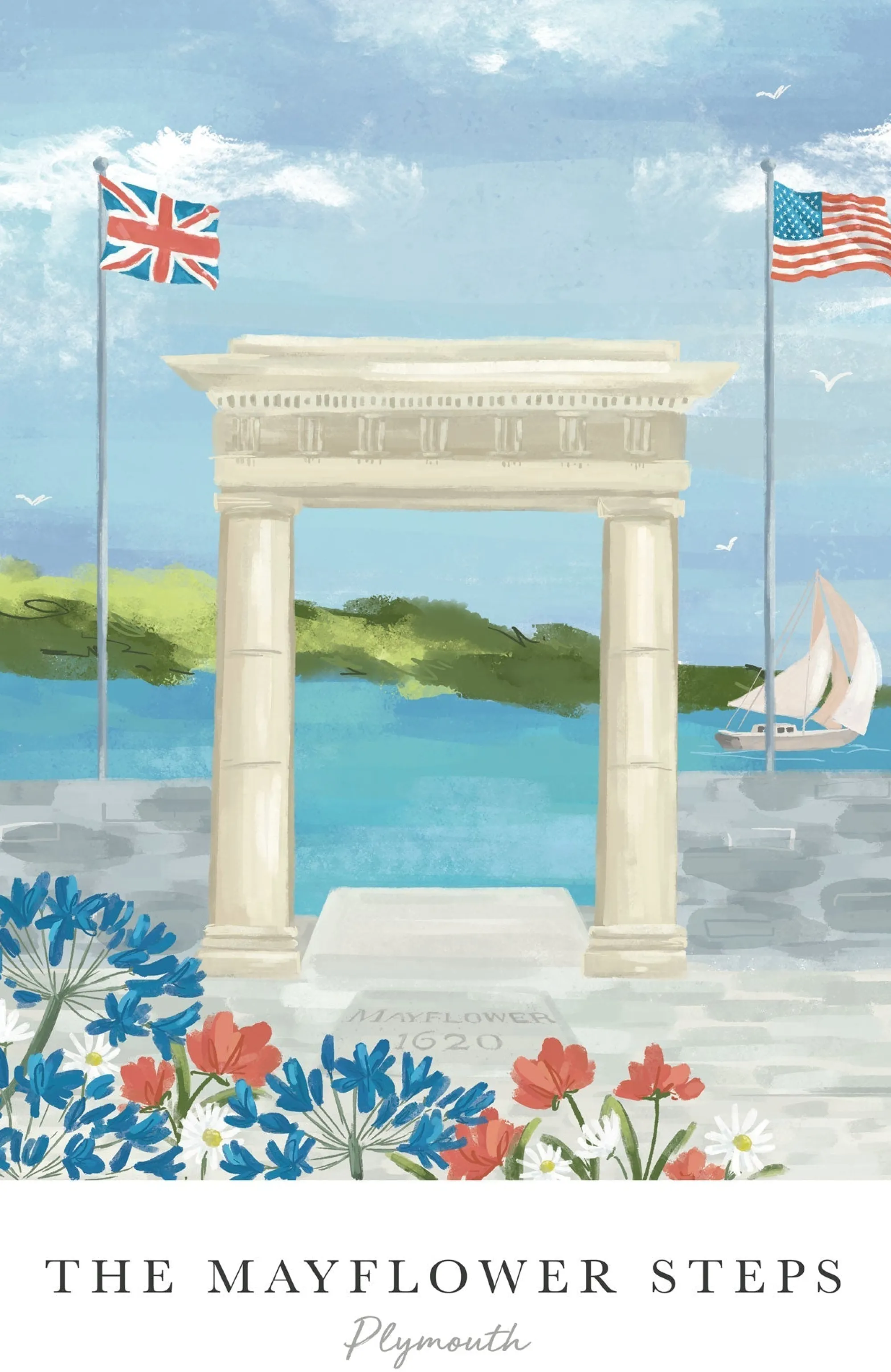 Unframed Prints*Whistlefish The Mayflower Steps Art Print