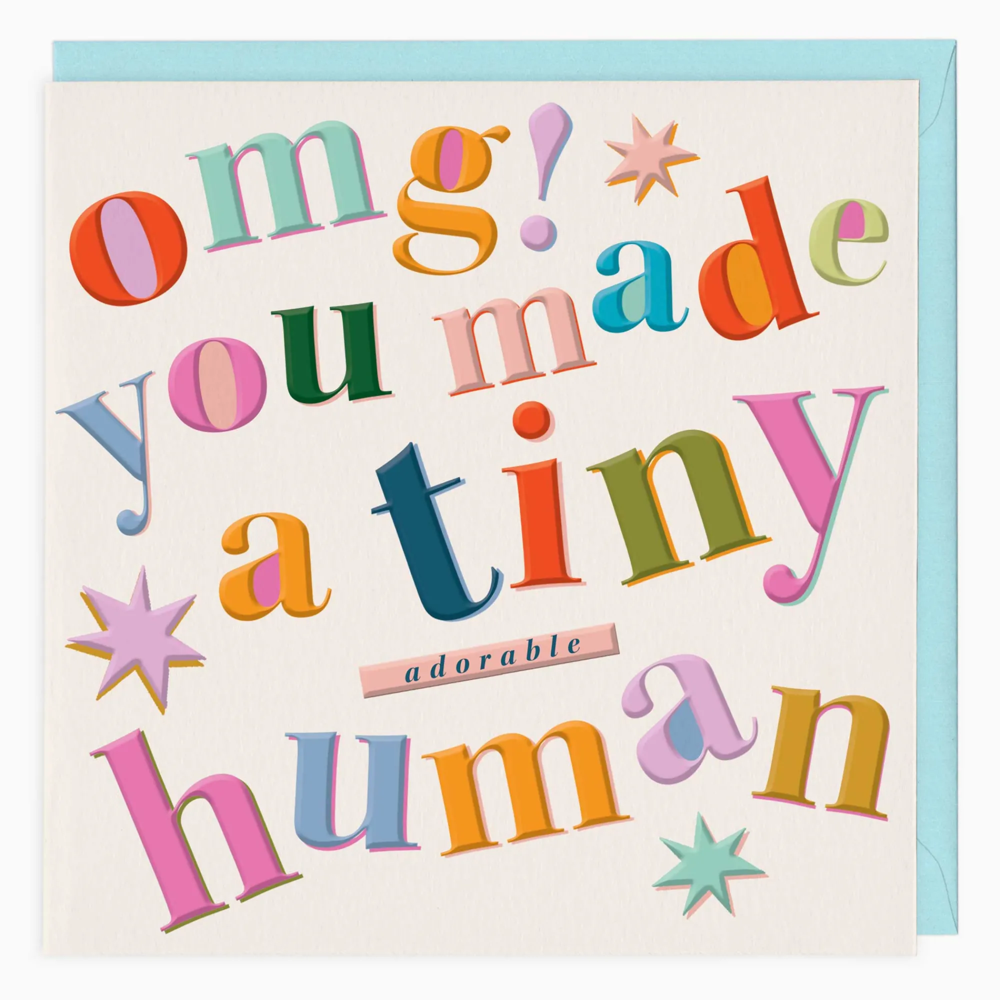 New Baby*Whistlefish Tiny Human New Baby Card