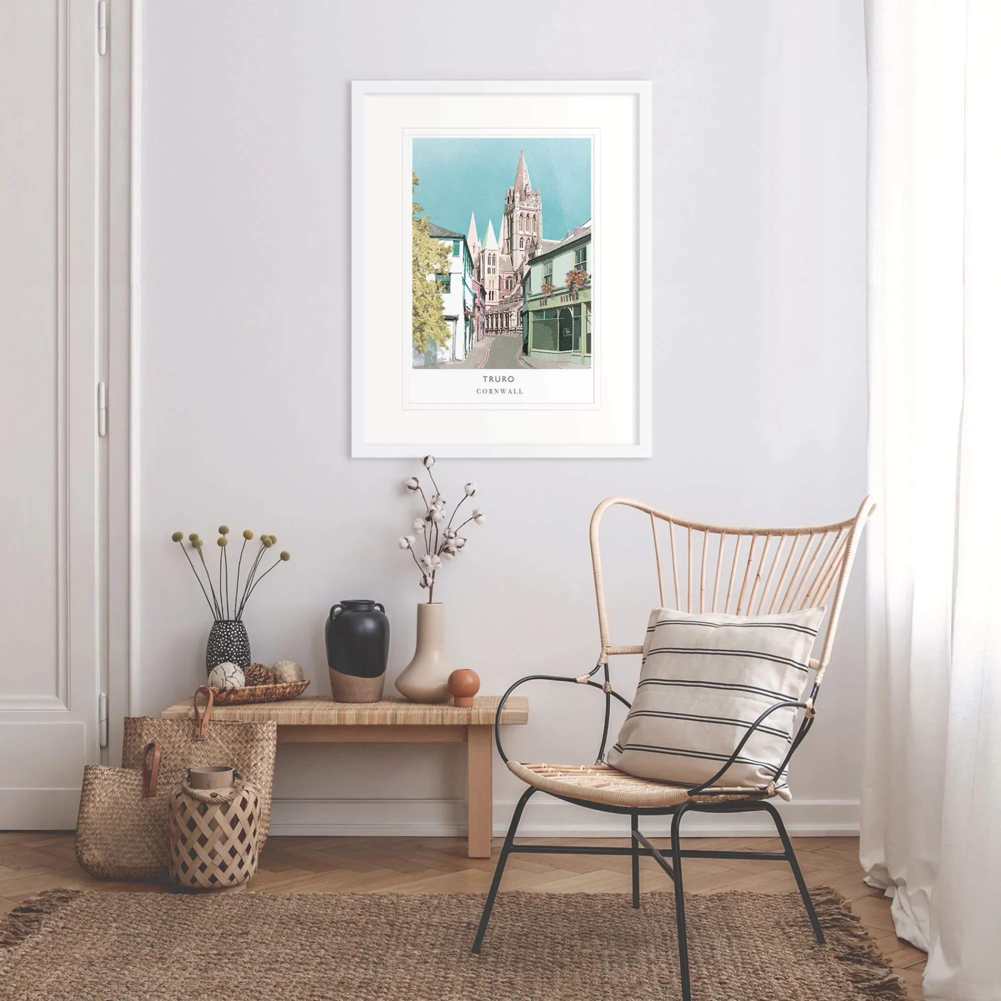 Cornwall|Travel*Whistlefish Truro Framed Print