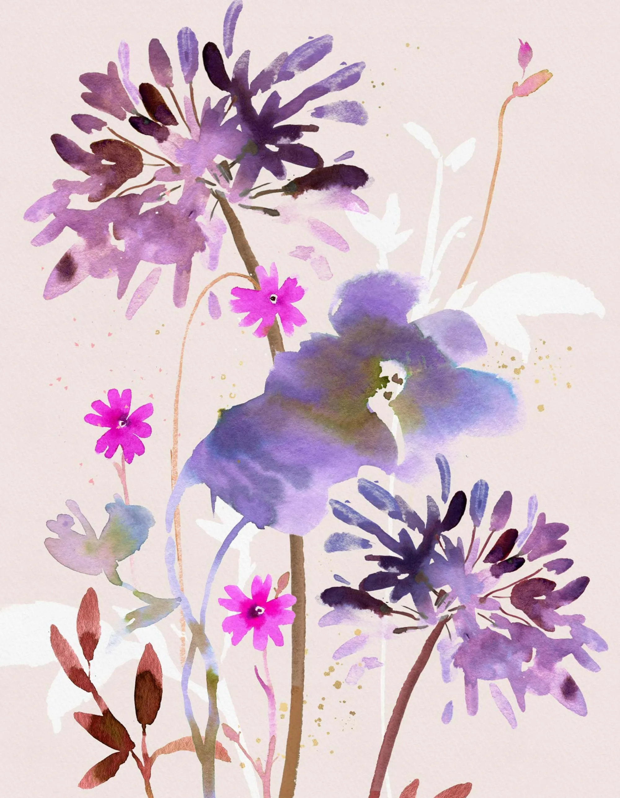Unframed Prints*Whistlefish Twilight Garden Glow Medium Art Print