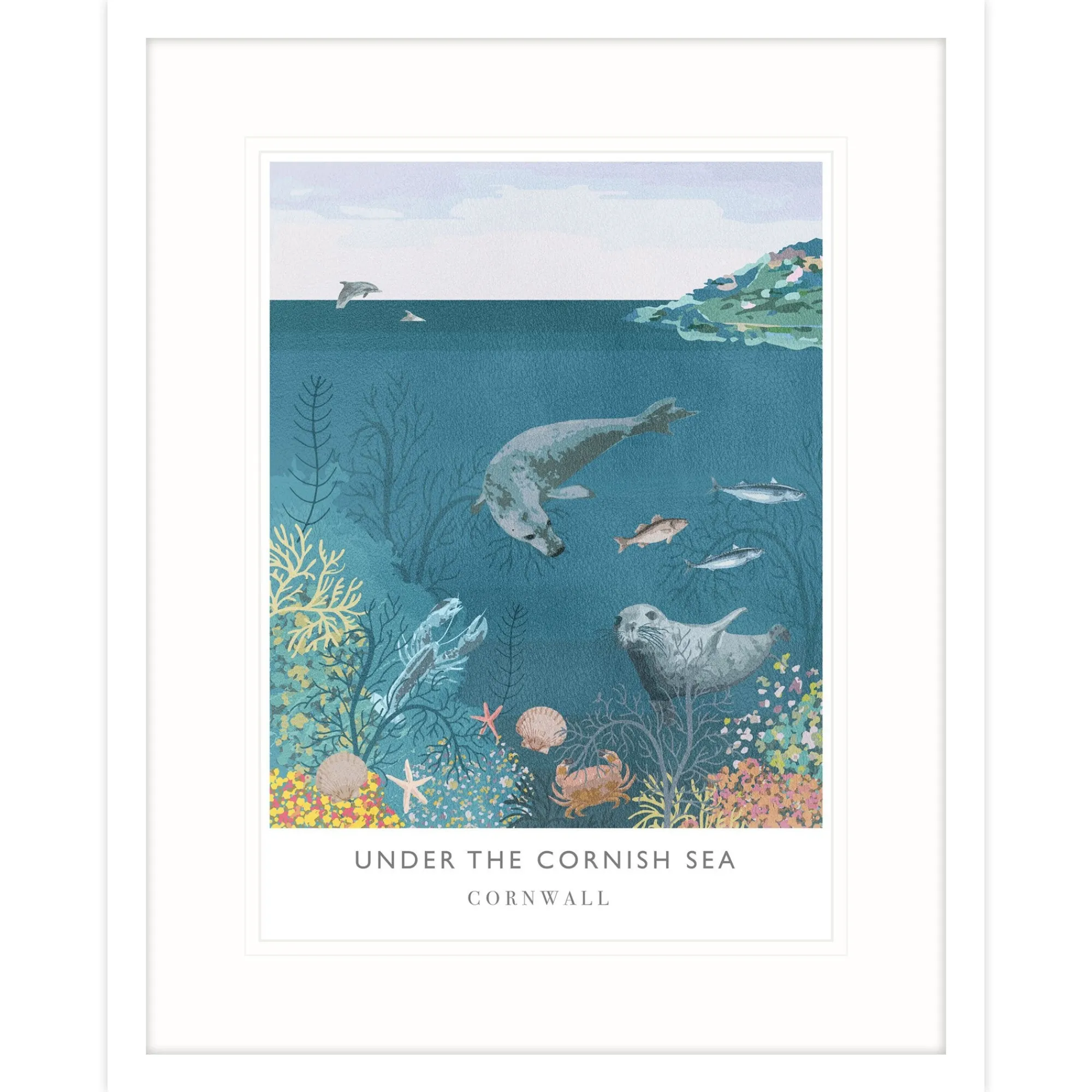 Cornwall|Travel*Whistlefish Under The Sea Framed Print