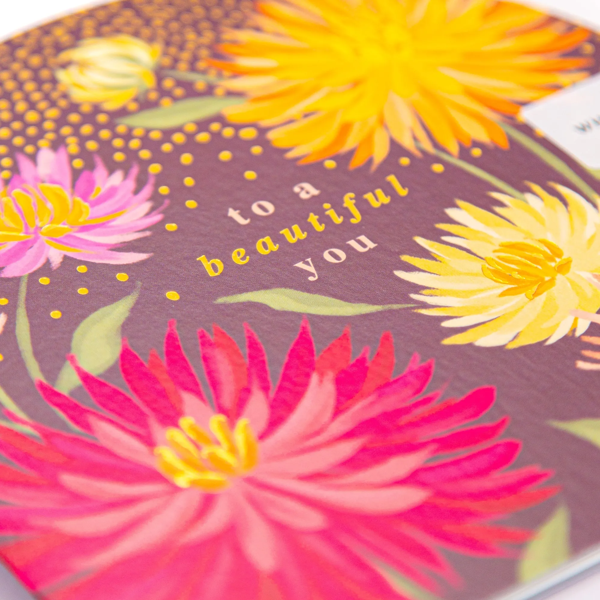 Valentine's Day|Thinking Of You*Whistlefish Vibrant Dahlias Arch Card