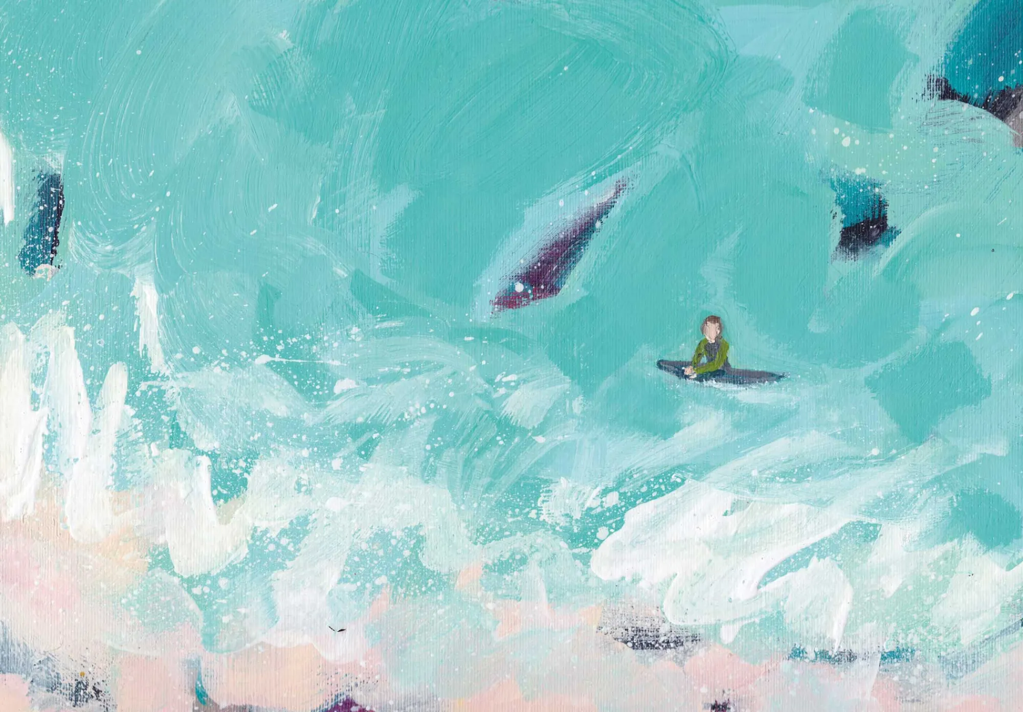 Unframed Prints*Whistlefish Waiting For A Wave Art Print