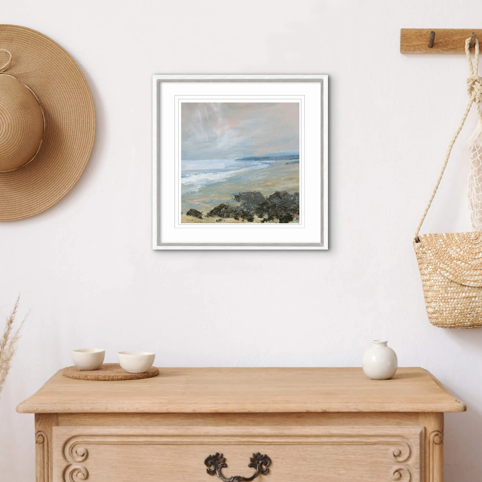 Coastal Scenes|Framed Prints*Whistlefish Walking On The Beach Framed Print