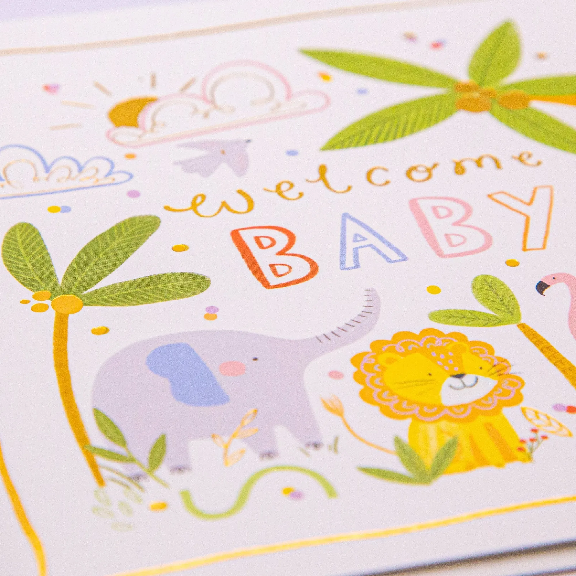 New Baby*Whistlefish Welcome Baby Safari Card