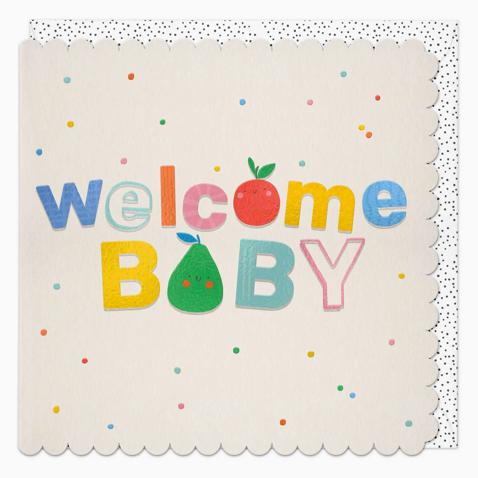 New Baby*Whistlefish Welcome Baby Scallop Card