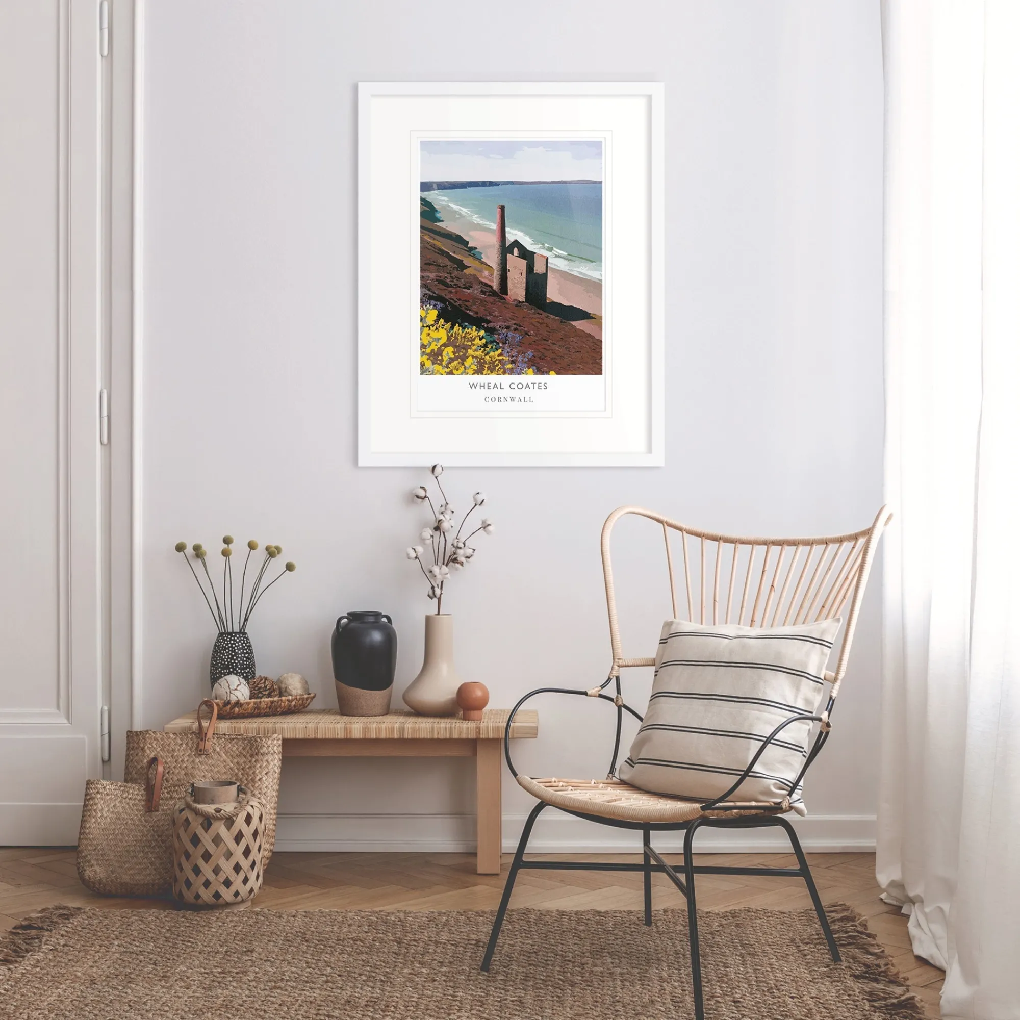 Cornwall|Travel*Whistlefish Wheal Coates Framed Print