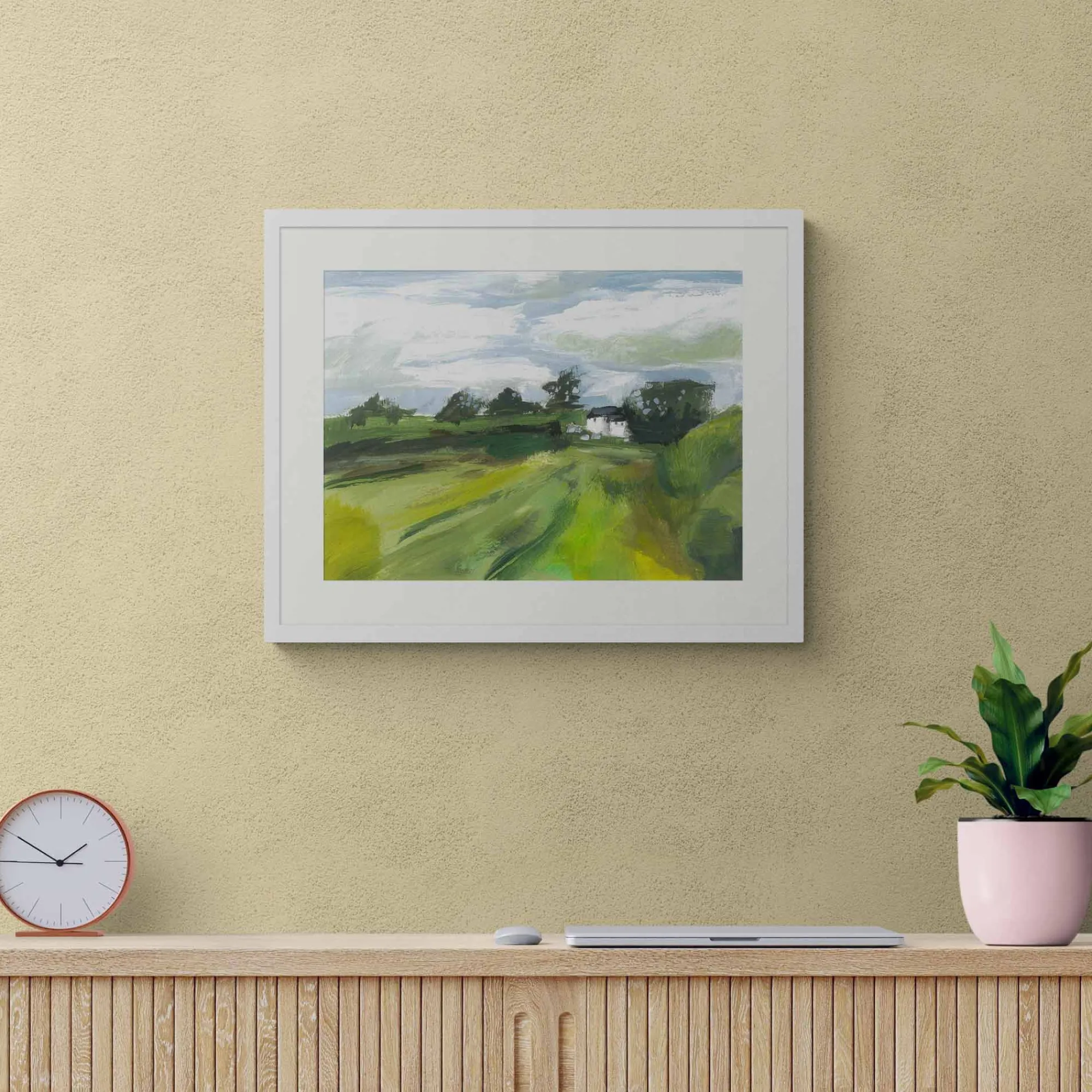 Framed Prints*Whistlefish White Farmhouse Medium Framed Print