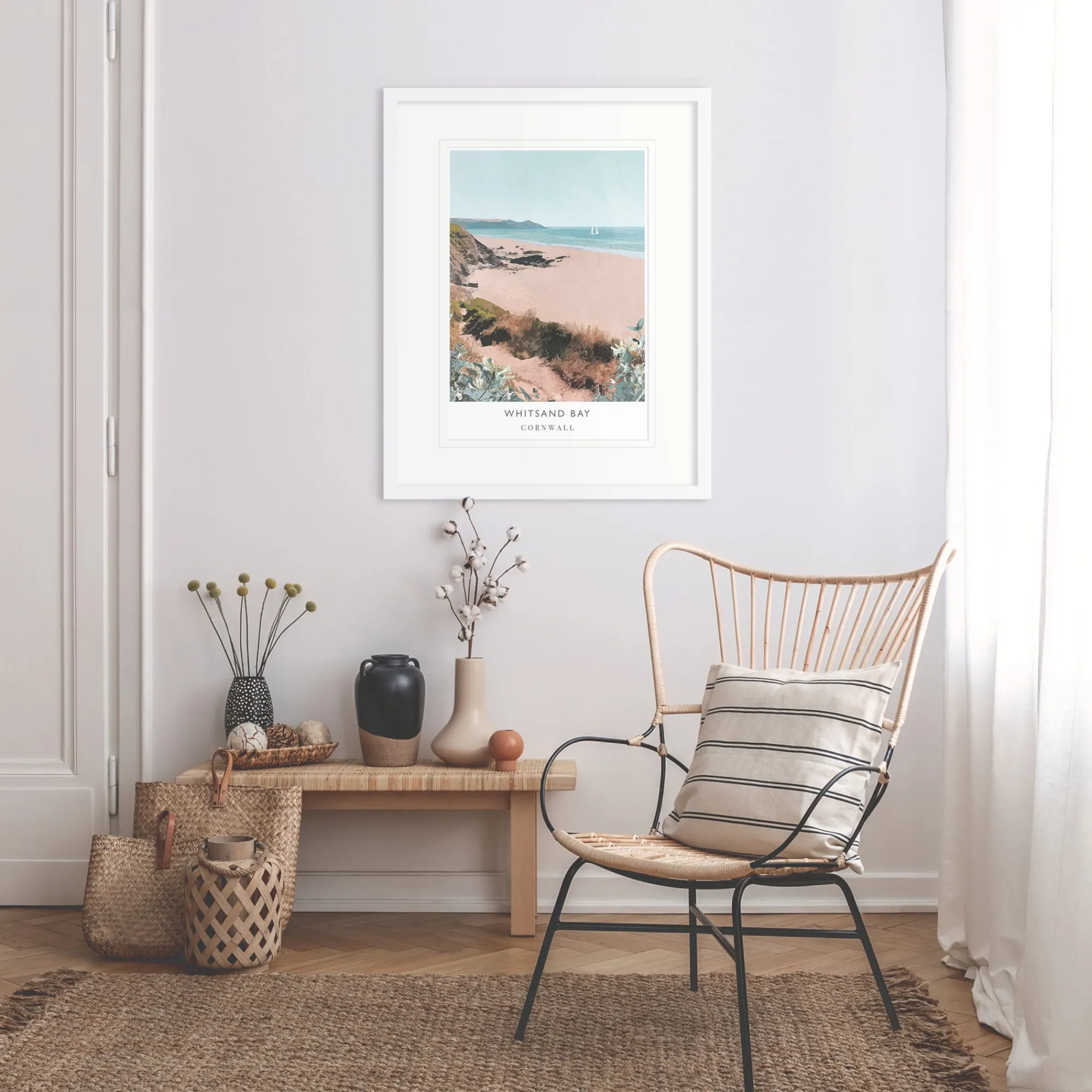 Devon|Travel*Whistlefish Whitsands Framed Print