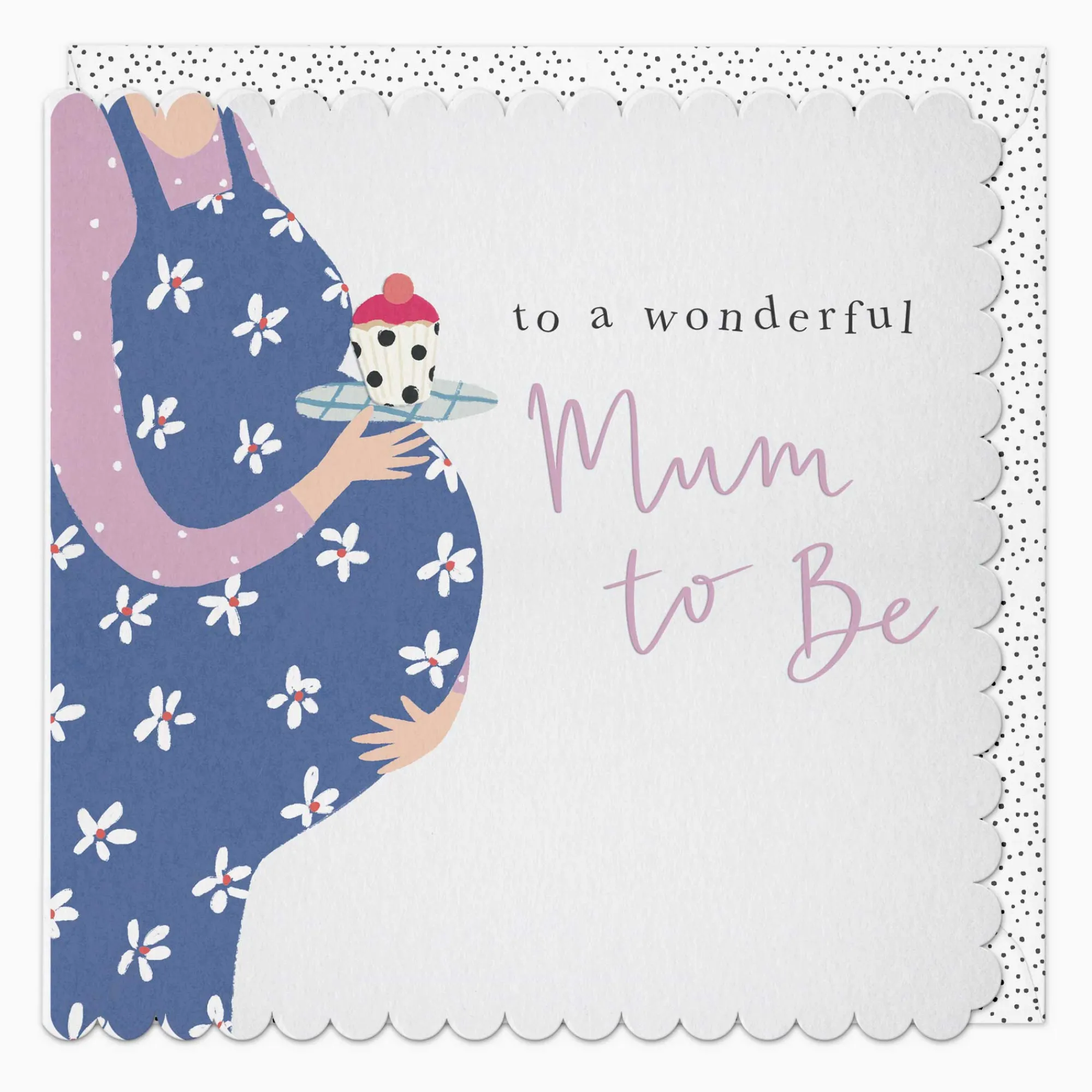 New Baby*Whistlefish Wonderful Mum To Be Scalloped Card