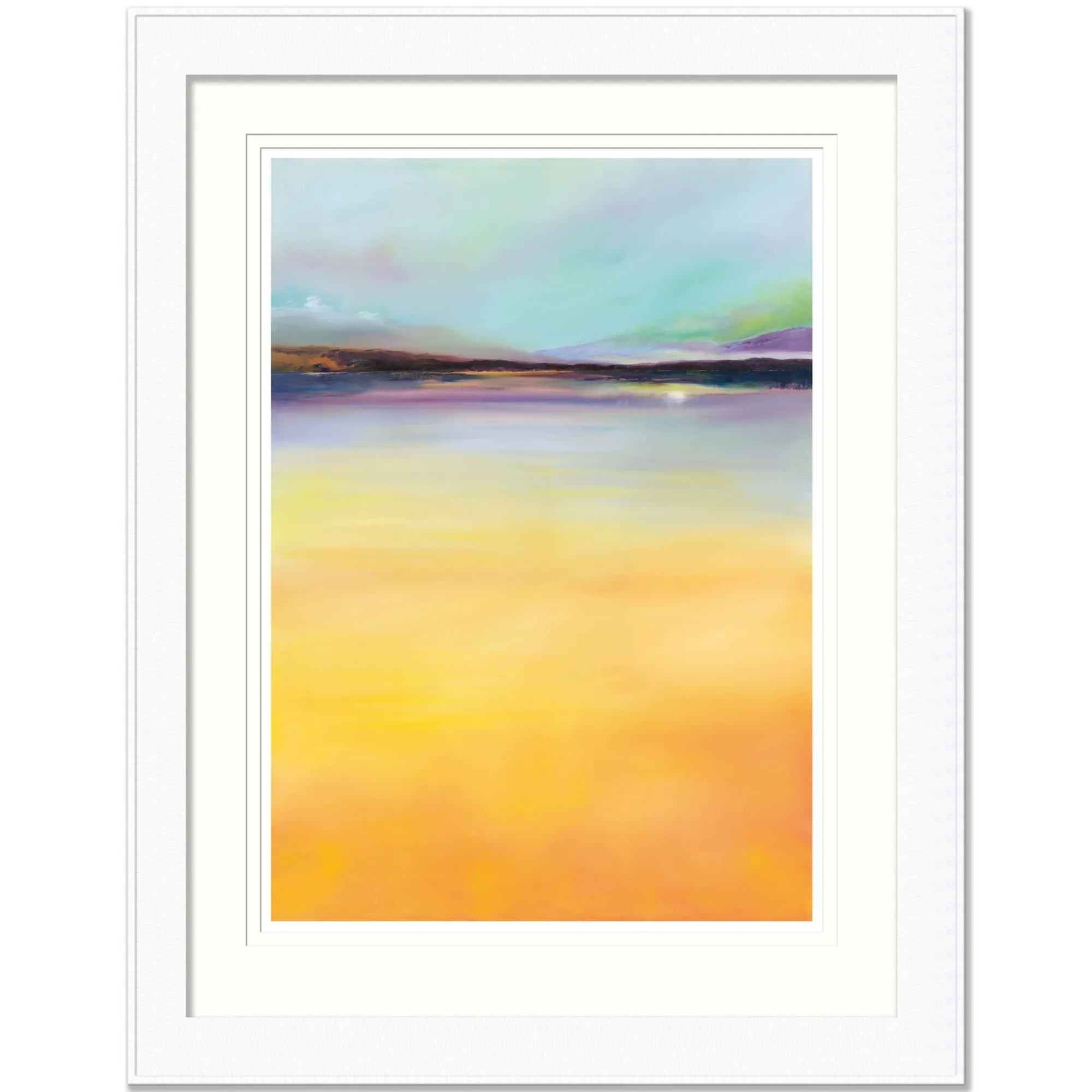 Coastal Scenes|Framed Prints*Whistlefish Yellow Haze Large Framed Print
